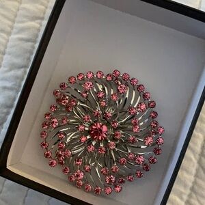 Vintage Pink Gem Brooch